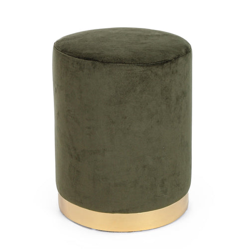 Pouf Lucilla in velluto anticato h 40 cm arredamento per salotto moderno