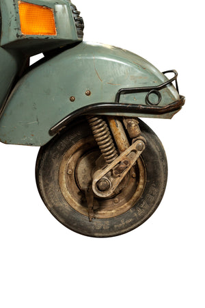 Biscottini Consolle Biscottini Vespa Originale Ristrutturata Ferro Legno Design 252x68x108