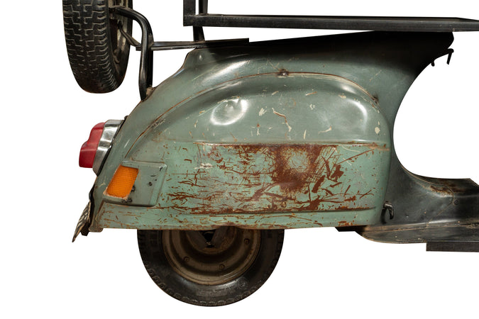 Biscottini Consolle Biscottini Vespa Originale Ristrutturata Ferro Legno Design 252x68x108