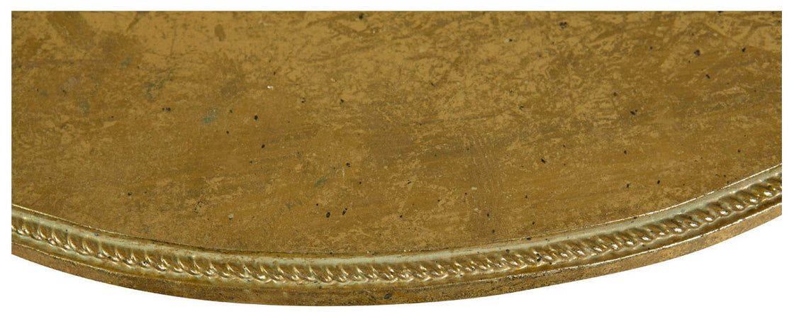 Biscottini Mensola in legno finitura foglia oro anticato Made in Italy L45xPR12,5xH14 cm
