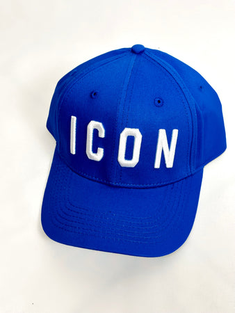 Cappello Basic Blu Con Logo Ricamato Bianco Icon