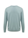 Gran Sasso Maglia Girocollo Azzurra in Cashmere e Seta in Azzurro da uomo