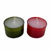 Candele rosse e verdi decorazione natalizia Ø 38 cm, set da 40 pezzi
