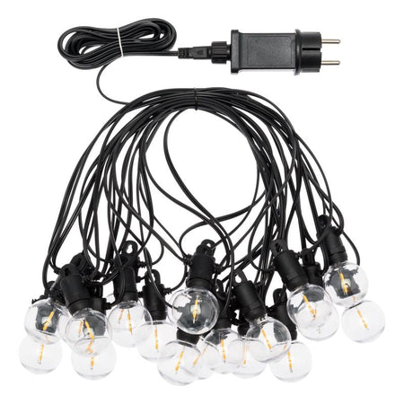 Catena luminosa con 20 lampadine a led decorazione per giardino 9,5 mt