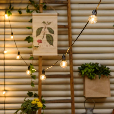 Catena luminosa con 20 lampadine a led decorazione per giardino 9,5 mt