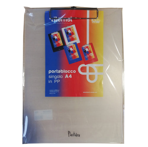 Portablocco A4 In Ppl Trasparente Opaco Con Molla In Metallo