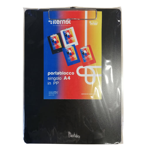 Portablocco A4 In Ppl Con Molla In Metallo Nero