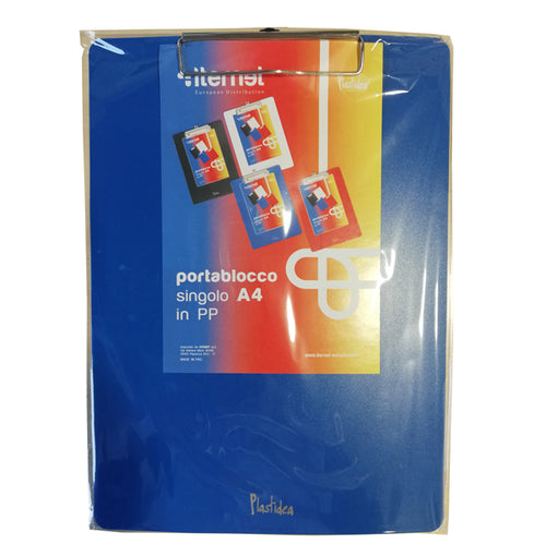 Portablocco A4 In Ppl Con Molla In Metallo Blu