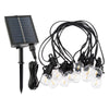 Catena luminosa solare con 12 lampadine a led decorazione per giardino 5 mt