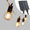 Catena luminosa solare con 12 lampadine a led decorazione per giardino 5 mt