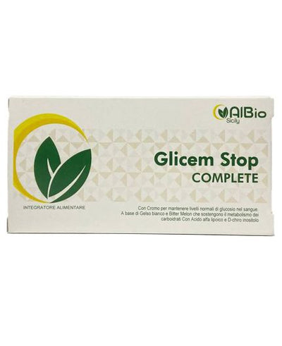 Glicem stop 60 caps. Gelso, Gymnema, Acido folico, Banaba, Cannella, Cromo, metabolismo dei carboidrati e del glucosio