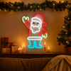 Figura di natale a neon connessione USB per decorazioni natalizie 24 x 32 cm