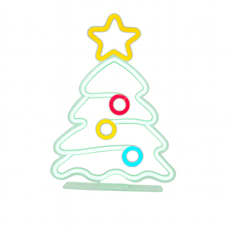 Figura di natale a neon connessione USB per decorazioni natalizie 24 x 32 cm