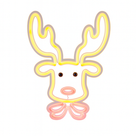 Figura di natale a neon connessione USB per decorazioni natalizie 24 x 32 cm