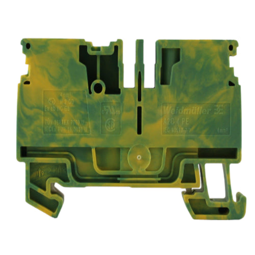 Morsetto passante terra 4mmq 1 piano 2 conduttori Weidmuller