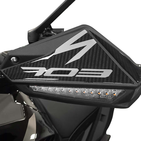 Adesivi 3D Protezioni Paramani Frontali moto compatibili con Zontes 703F 2025