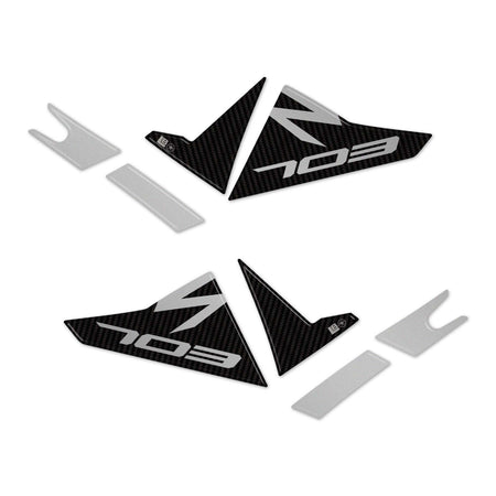 Adesivi 3D Protezioni Paramani Frontali moto compatibili con Zontes 703F 2025