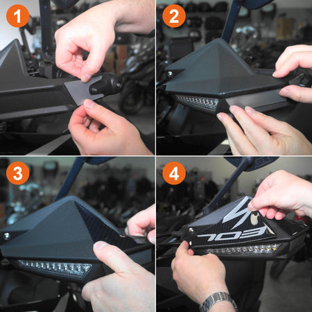 Adesivi 3D Protezioni Paramani Frontali moto compatibili con Zontes 703F 2025