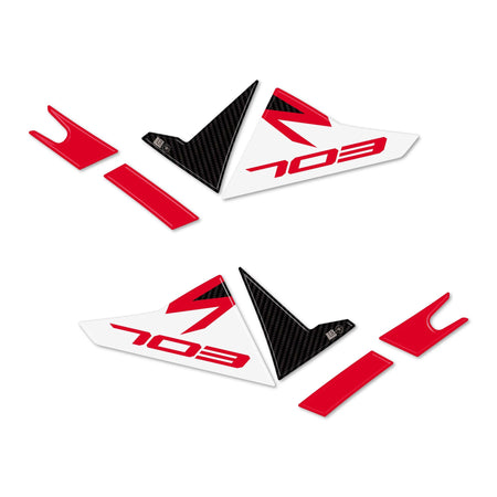 Adesivi 3D Protezioni Paramani Frontali moto compatibili con Zontes 703F 2025