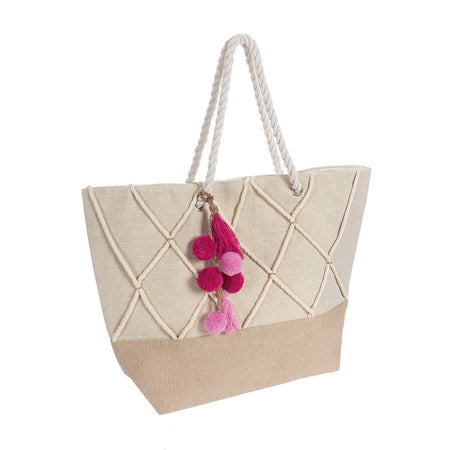 Borsa da mare Sciacca in iuta e corde spesse in cotone leggere