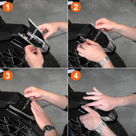 Adesivo 3D Protezione Parafango Centrale moto compatibile con Zontes 703F 2025