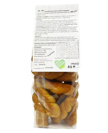 Biscotti Integrali All'arancia 180g Senza Latte Senza Zucchero senza Uova con Farina Antica Siciliana Maiorca Alta Digeribilità