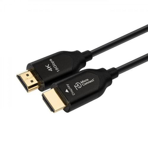 Microconnect HDM191910V2.0OP cavo HDMI 10 m HDMI tipo A [Standard] Nero (Premium High Speed Active - Optic HDMI 2.0 Cable 10m HDMI - 2.0 4K 60Hz, 18Gbps Support: YUV4:4:4, EDID/HDCP2.2/HDR/ARC - Warr