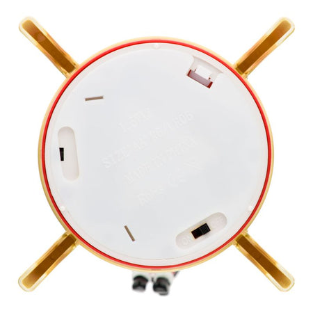 Razzo natalizio con glitter led in plastica con Babbo astronauta decorazione per interno h 27,5 cm