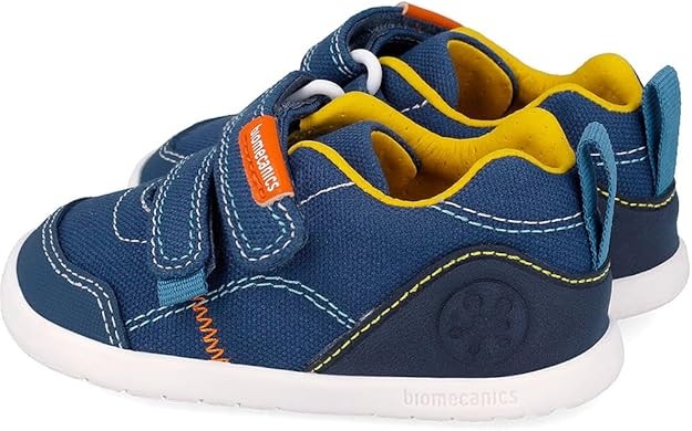 Scarpe tela wide primi passi blu  rosa naturale Biomecanics