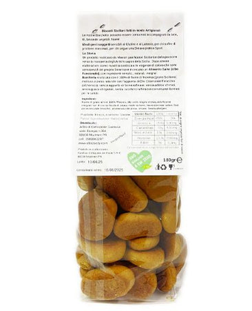 Biscotti Integrali al finocchio 180g Senza Latte Senza Zucchero, Senza uova Farina Siciliana Maiorca Alta Digeribilità