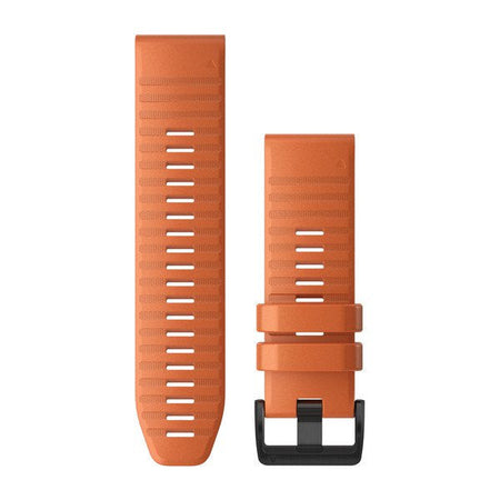 Garmin QuickFit 26 Band Silicone (Acc,fenix 6X 26mm QuickFit - Ember Orange Silicone Band - QuickFit 26, Watch strap, Silicone, Orange, 26 mm - Warranty: 24M)