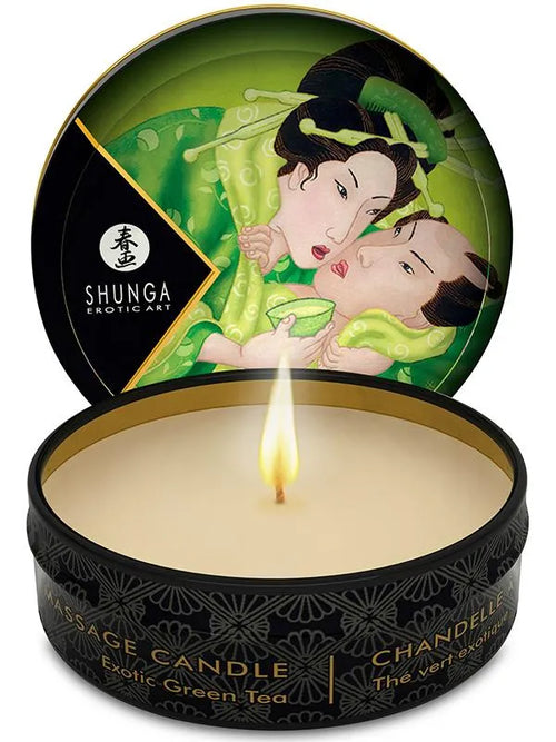 Shunga - Candelina Afrodisiaca per Massaggio Te Verde