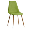 Sedia Dama in tessuto Verde con gambe in metallo h 86 cm arredamento moderno