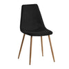 Sedia Dama in tessuto Nero con gambe in metallo h 86 cm arredamento moderno