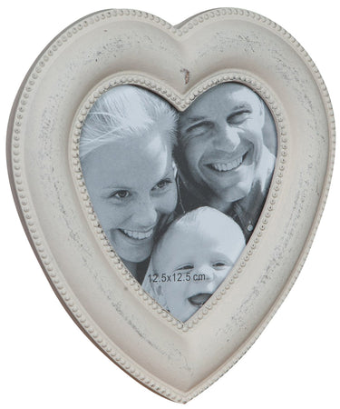 Biscottini Biscottini Portafoto da appoggio cuore legno Shabby anticato 20x3x20 foto