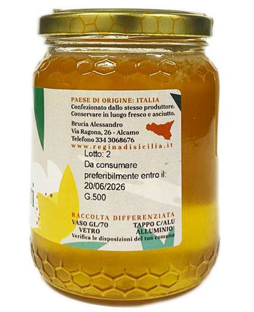 Miele in Vasetto Mille Fiori Di Ape Nere Miele Siciliano Grezzo Miele Puro Origine Sicilia in Barattolo Di Vetro 500g