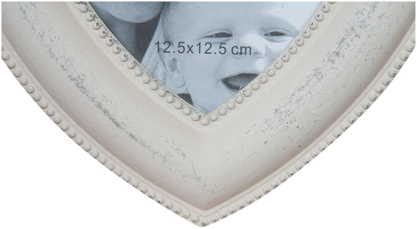 Biscottini Biscottini Portafoto da appoggio cuore legno Shabby anticato 20x3x20 foto