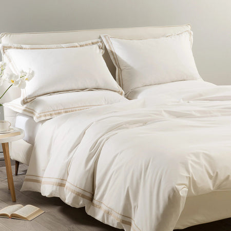 Completo Copripiumino Atelier ! Caleffi White Matrimoniale Lusso Elegante, Stile Raffinato