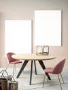 Sedia Tanya in velluto rosa anticato e gambe ottone h 77 cm arredamento moderno