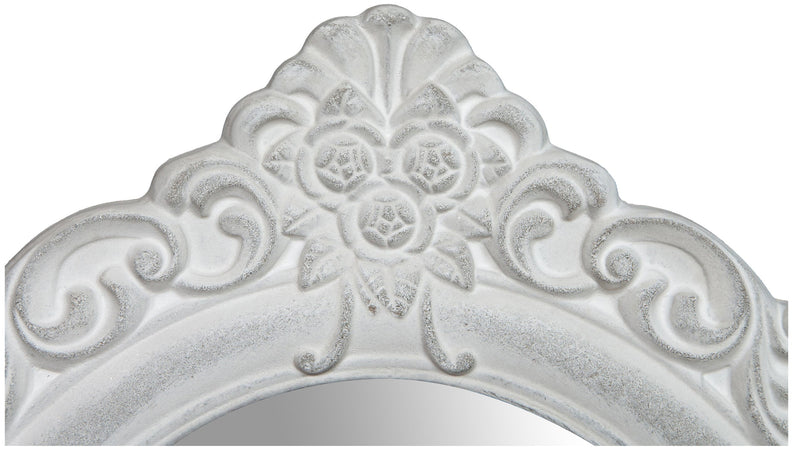 Biscottini Specchiera da appendere finitura bianco anticato Made in Italy