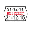 Pack 10 Rotoli 1000 Etich. 26X16Mm Onda ''Data Produz...'' Bianco Perm. Printex