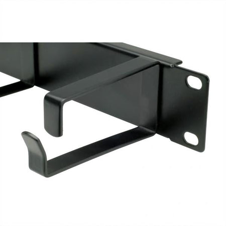 VALUE 19" 1UH GESTIONE CAVI, G - TYPE, 5 GANCI, NERO