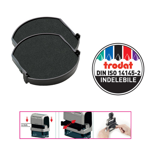 Blister Da 2 Tamponi 6/4642 Nero Trodat