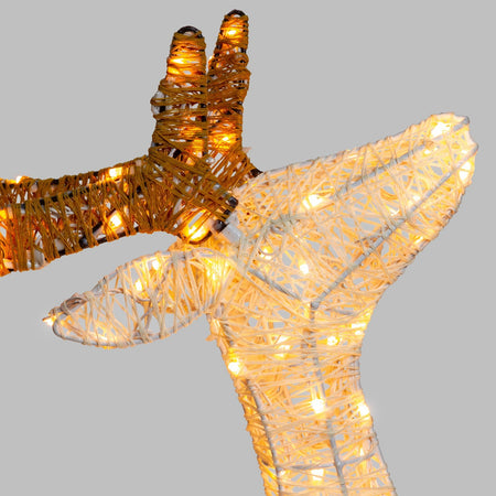 Renna 3D luminosa con LED LHC Traditional da Ø 5 mm, con cavo di alimentazione