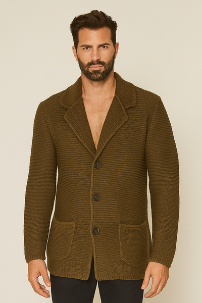 Cardigan bottoni collo camicia