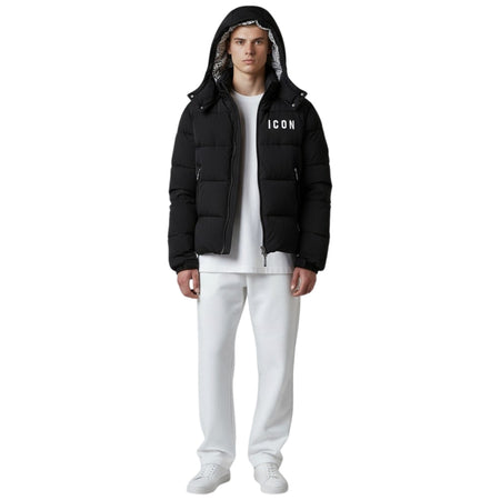 ICON giubbotto nero logo bianco ICUF2W6J008