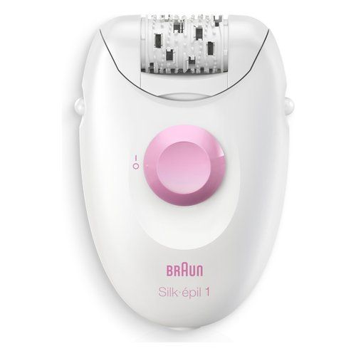 Braun silk-épil 1 1-000, epilatore elettrico donna con cavo, pelle liscia per settimane, bianco/rosa - SE1 000