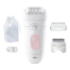 Braun silk-épil 5 5-030, epilatore elettrico donna, per una epilazione semplice, bianco/rosa - 7500435225045