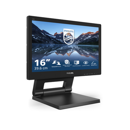 PHILIPS MONITOR TOUCH 15,6 1366x768, IP54, 1O PUNTI TOCCO, VGA/DVI/DP/HDMI, MULTIMEDIALE