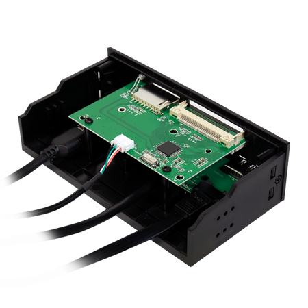 Pannello Frontale 5,25'' Multifunzione con Lettore di Memorie 6 vie